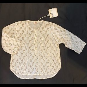 NWT $70 Ketiketa 12 M Owl Tulsi Top Shirt Tunic Fair Trade Sustainable Fashion